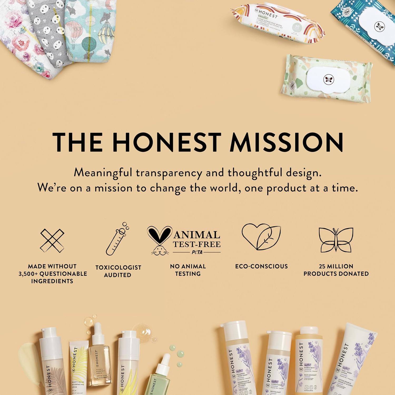 The Honest Company Hydrate and Cleanse Naturally Scented Wipes, Cleansing Multi-Tasking, 99% Water, Plant Based, Hypoallergenic, Aloe Cucumber, 60 Count - Image 9
