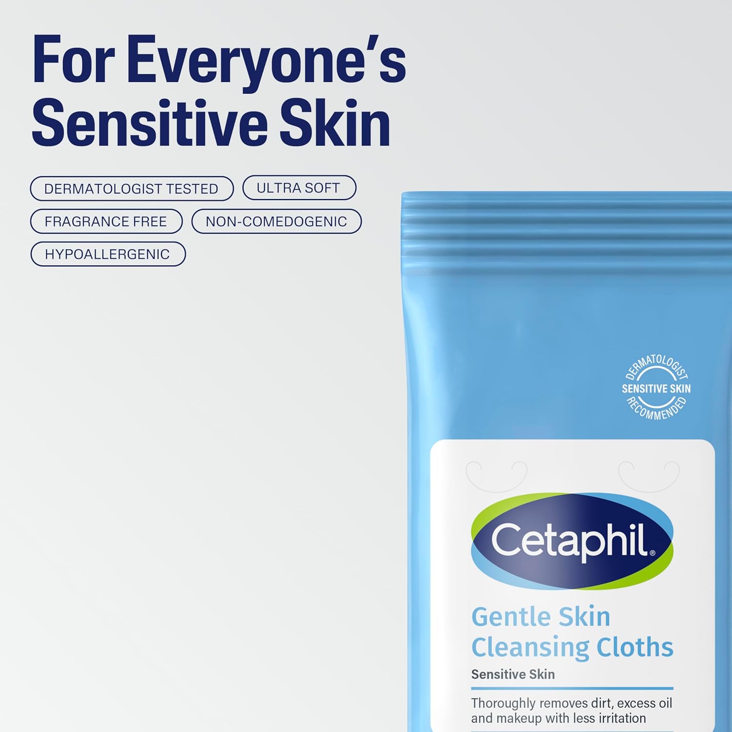 Cetaphil Face and Body Wipes, Gentle Skin Cleansing Cloths, 50 Count, Twin Pack, for Dry, Sensitive Skin, Flip Top Closure, Great for the Gym, Travel, in the Car, Hypoallergenic, Fragrance Free - Image 7
