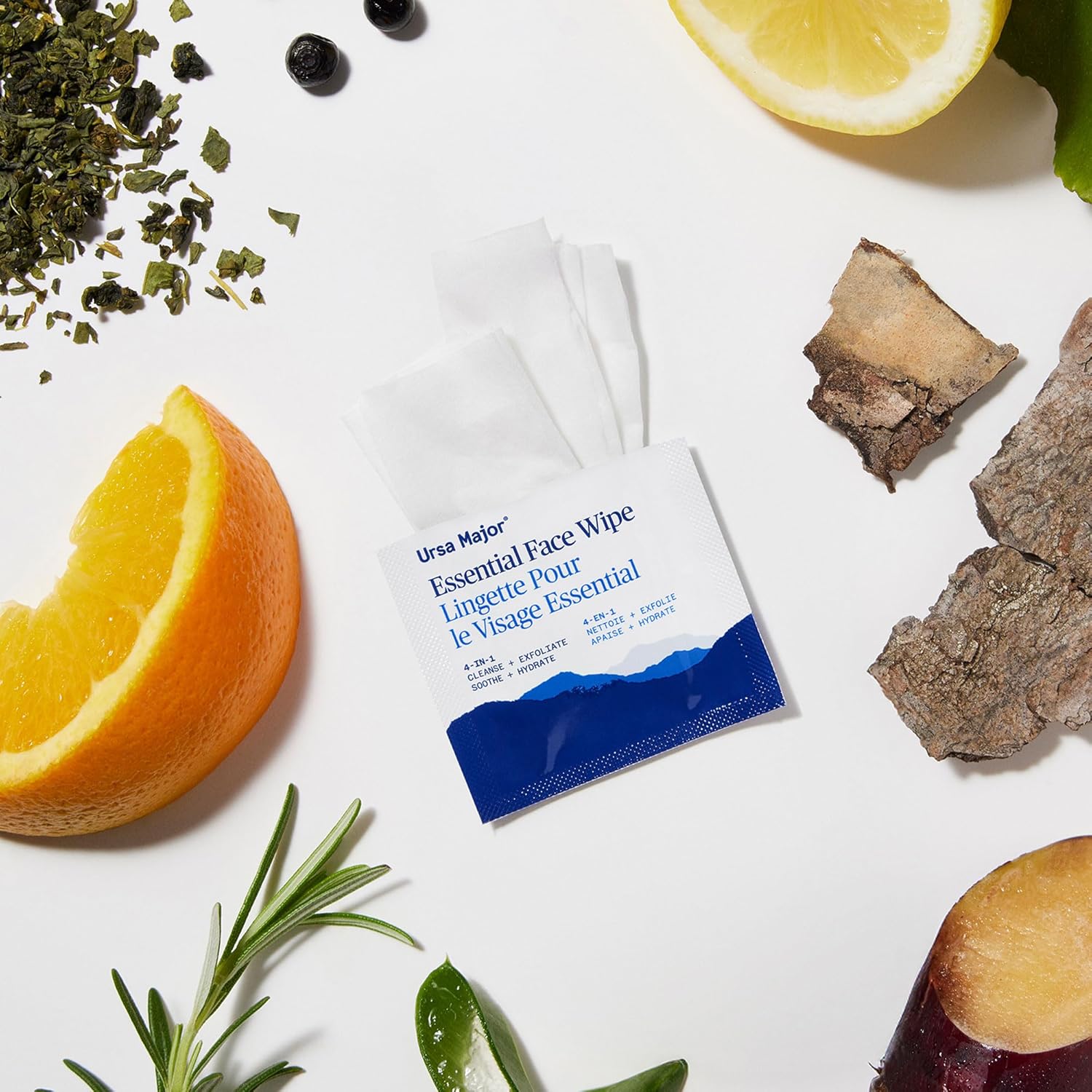 Ursa Major Essential Face Wipes | Natural, Biodegradable, Cruelty-Free | Cleanse, Exfoliate, Soothe and Hydrate | Individually Wrapped | 40 count - Image 6